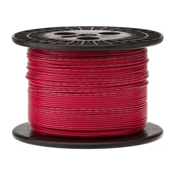 16 AWG Gauge Stranded Hook Up Wire, 1000 ft Length, Red, 0.0508